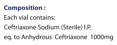 Ceftobax 1g composition as printed on the pack