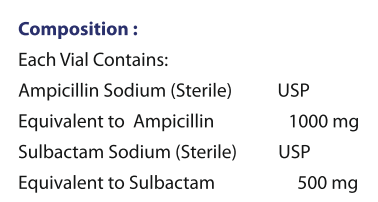 Cilbactam 1.5 composition as printed on the pack